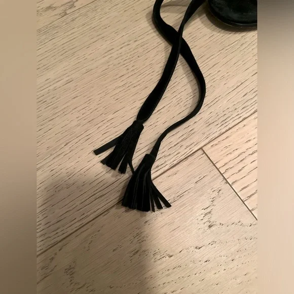 Cynthia Vincent Lace Up Sandals with Suede Tassels - Picture 2 of 6